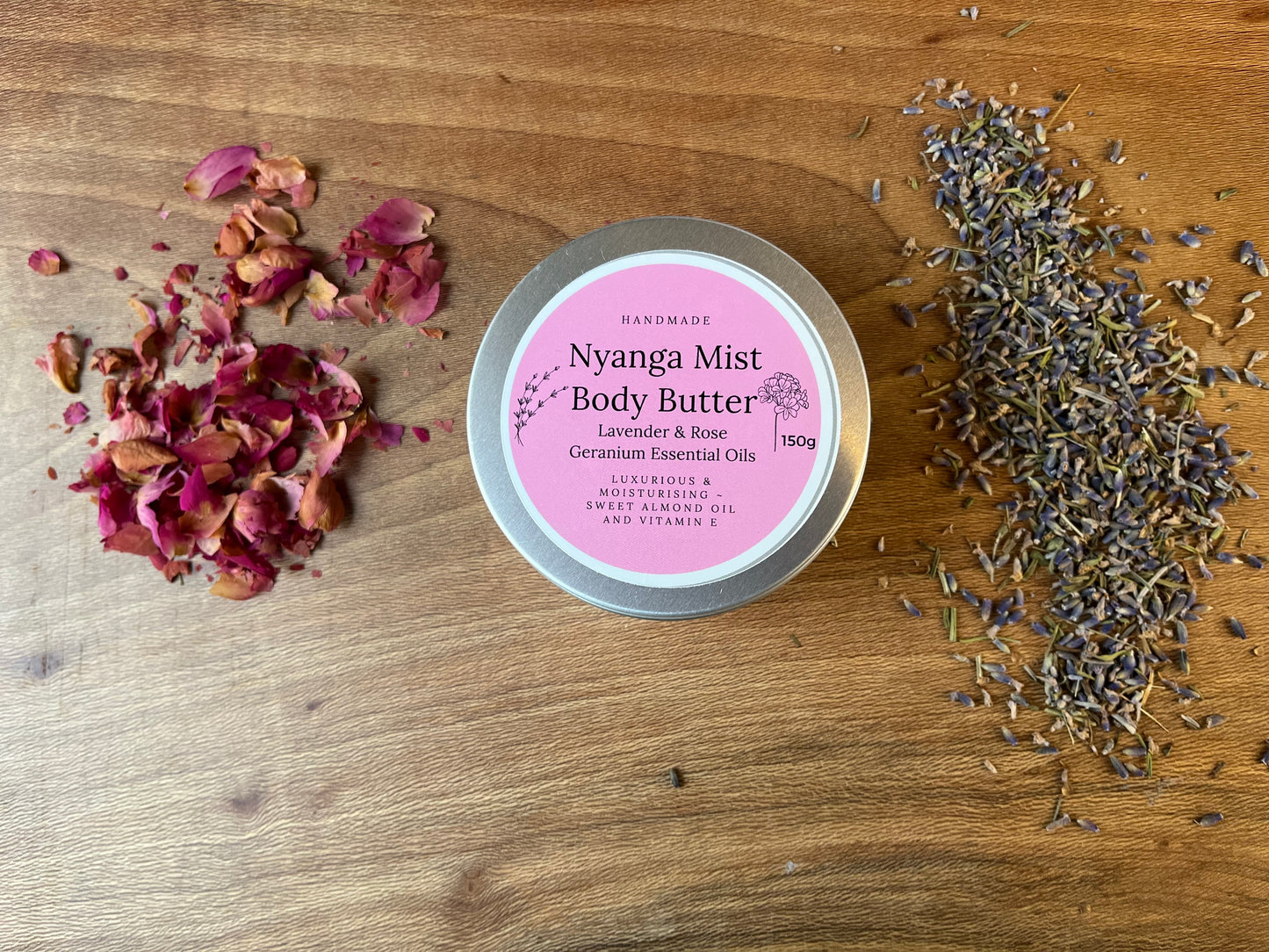 Nyanga Mist, Body Butter with Lavender and Rose Geranium Essential Oils