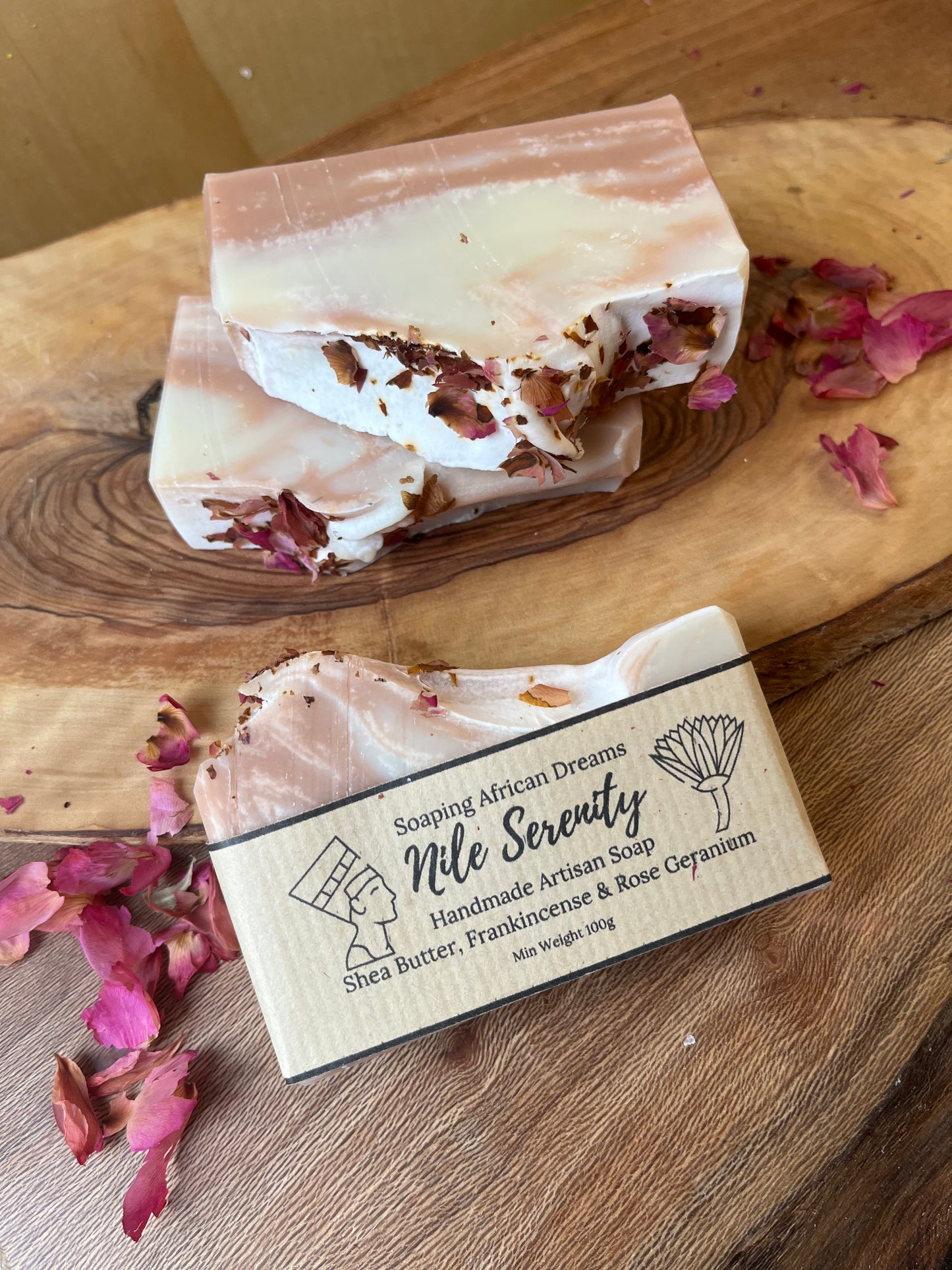 Nile Serenity, Frankincense & Rose Geranium Essential Oils, Soap