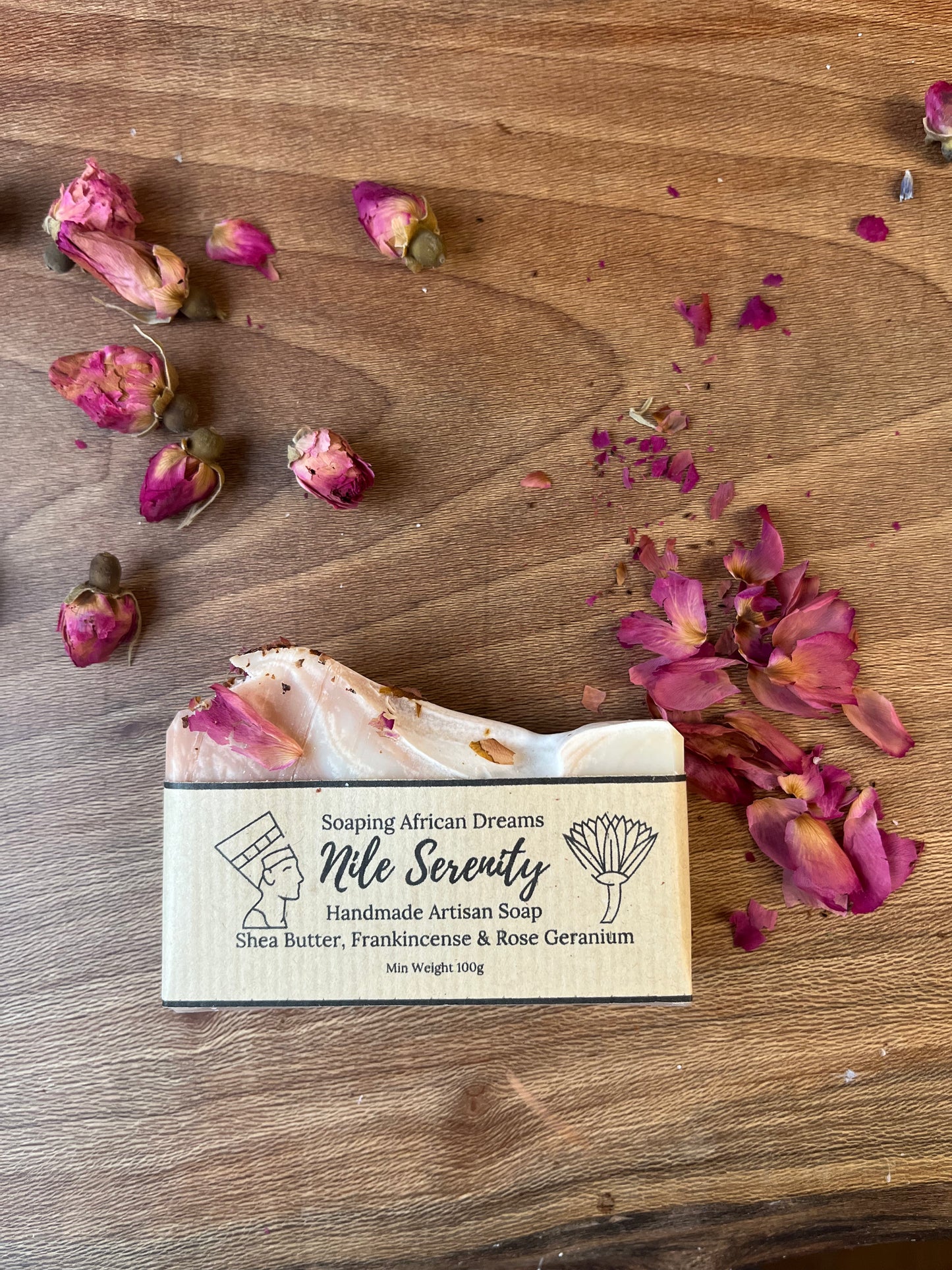 Nile Serenity, Frankincense & Rose Geranium Essential Oils, Soap
