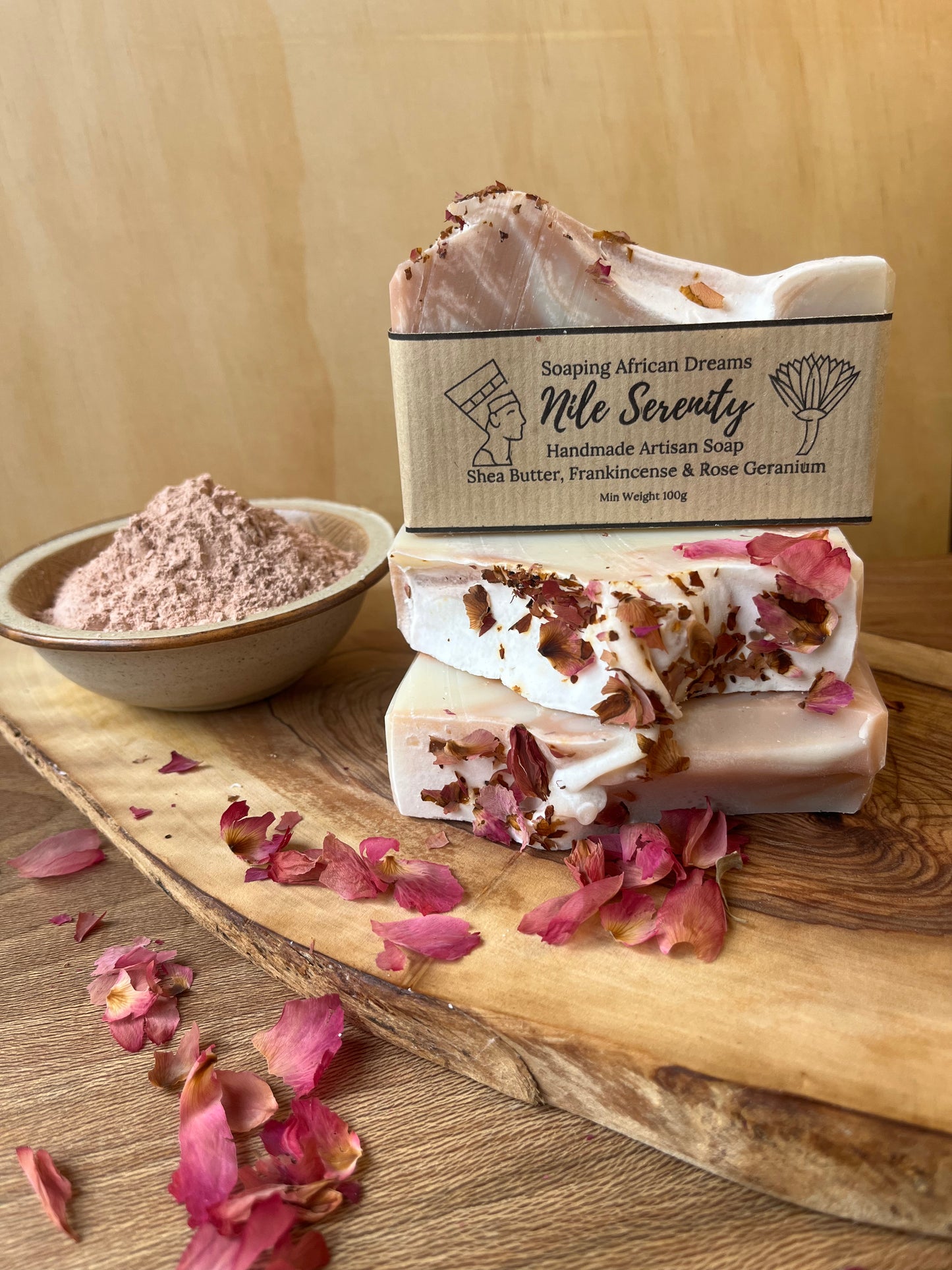 Nile Serenity, Frankincense & Rose Geranium Essential Oils, Soap