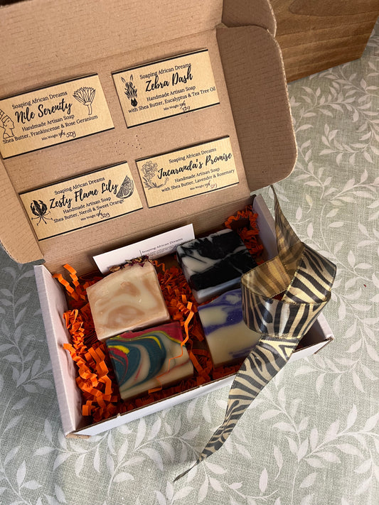Soap Safari (Nile Serenity, Zebra Dash, Zesty Flame Lily, Jacaranda's Promise)
