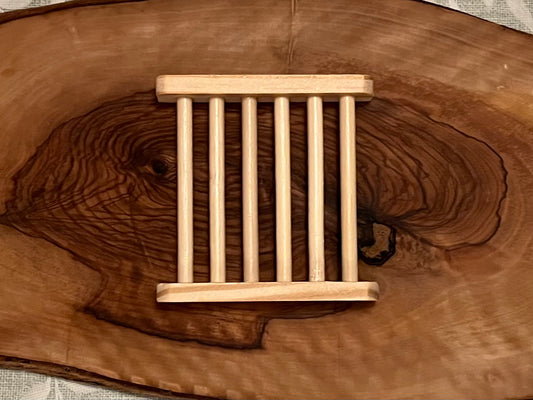 Wooden soap rack